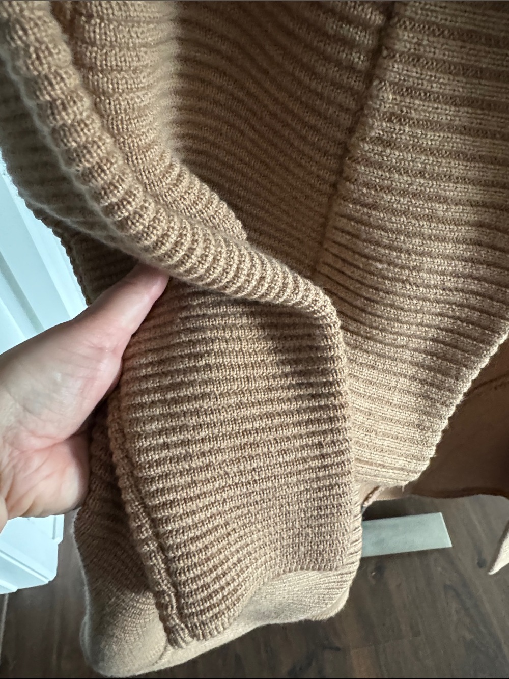 Babaton Camel Ribbed Open-Front Cardigan - Picture 9 of 9